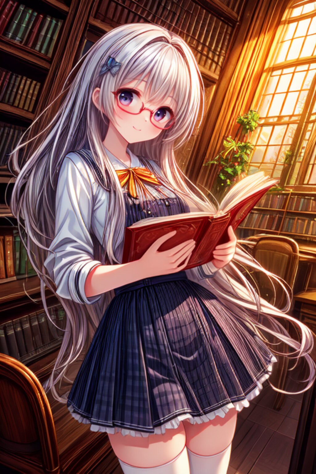 滑り込み図書館眼鏡っ娘(LimeREmix_MOJITO)