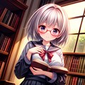 滑り込み図書館眼鏡っ娘(LimeREmix_MOJITO) 3枚目