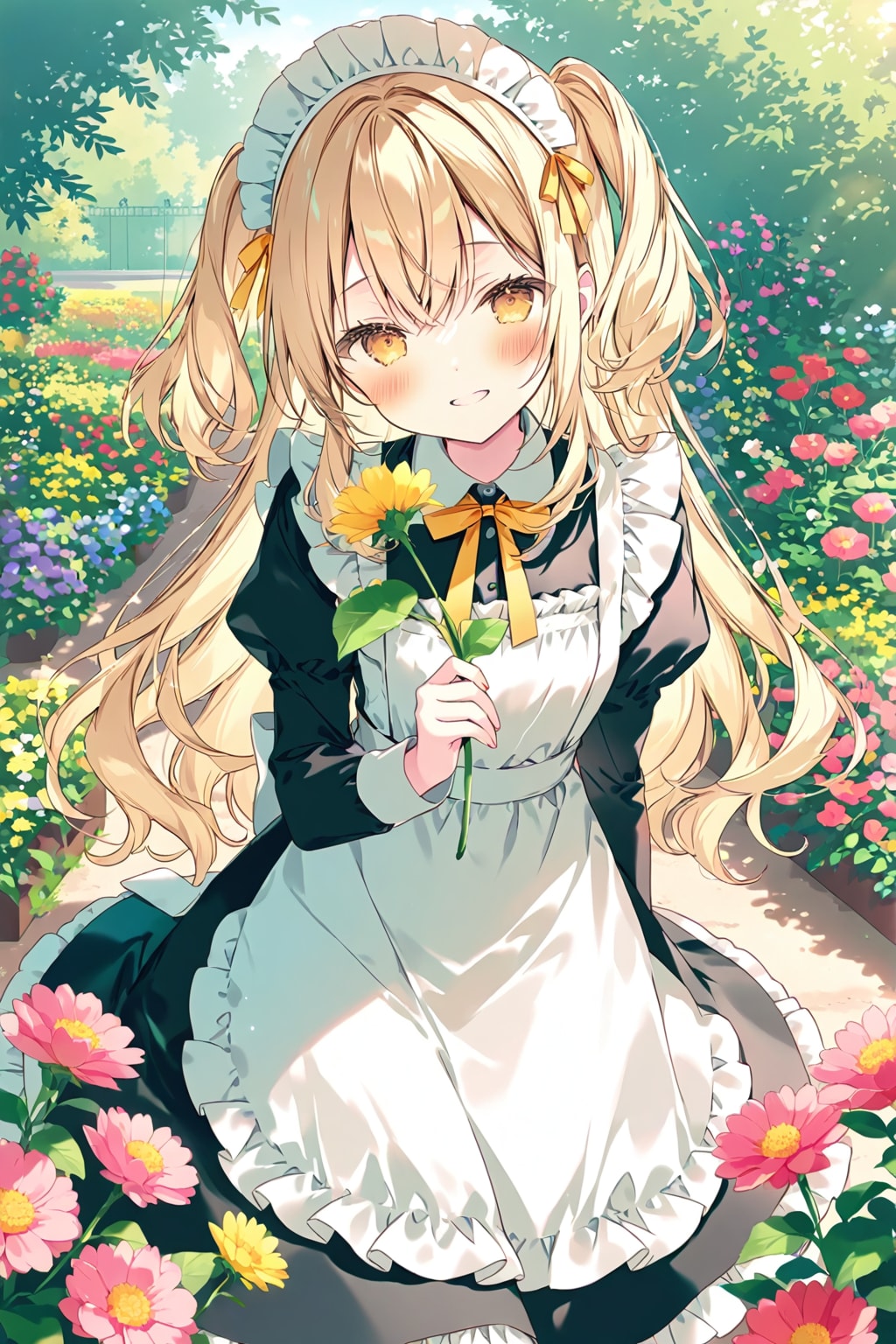 ケモ耳メイドさんと庭園