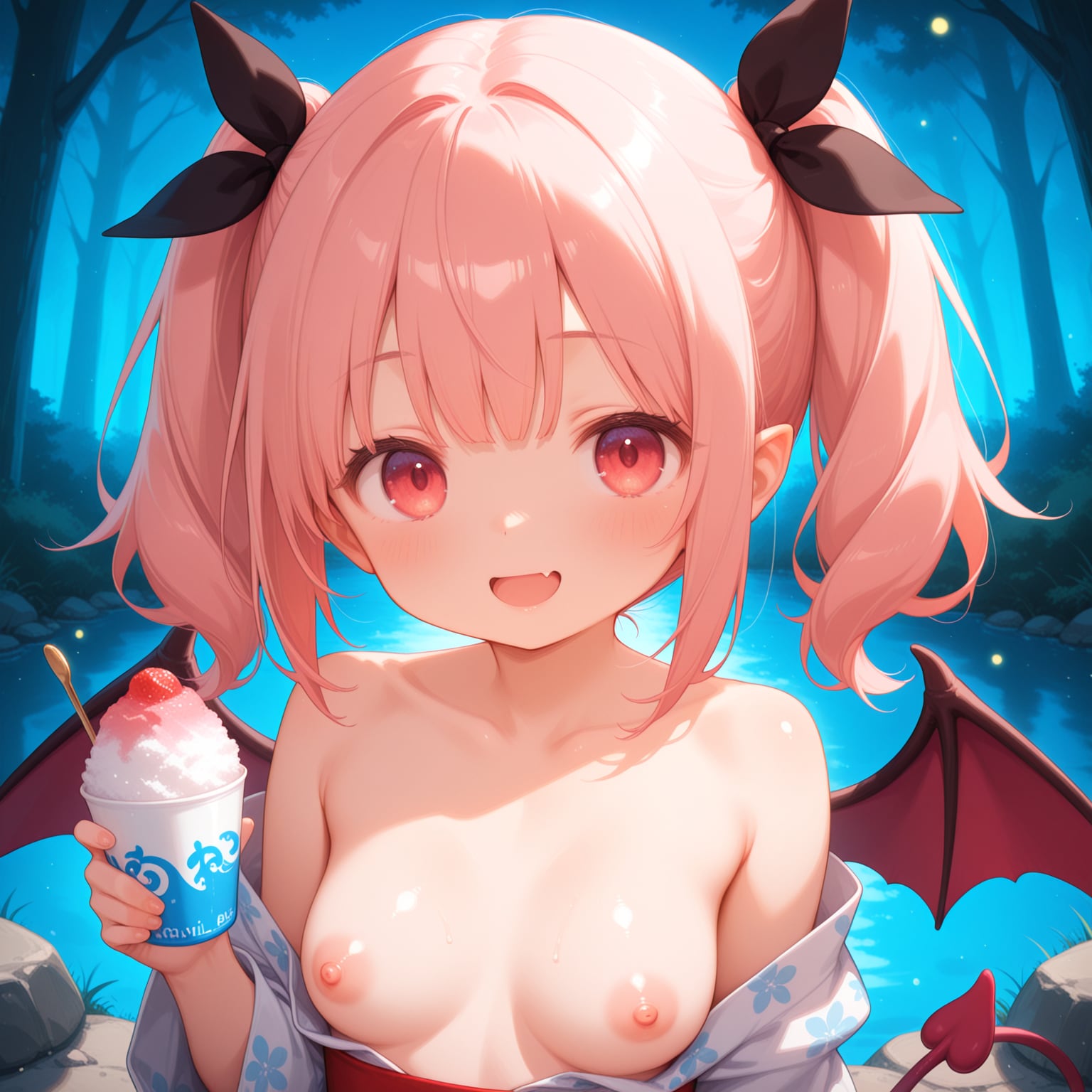 サキュバス娘ホタル池での涼。（R-18）モデルミックス