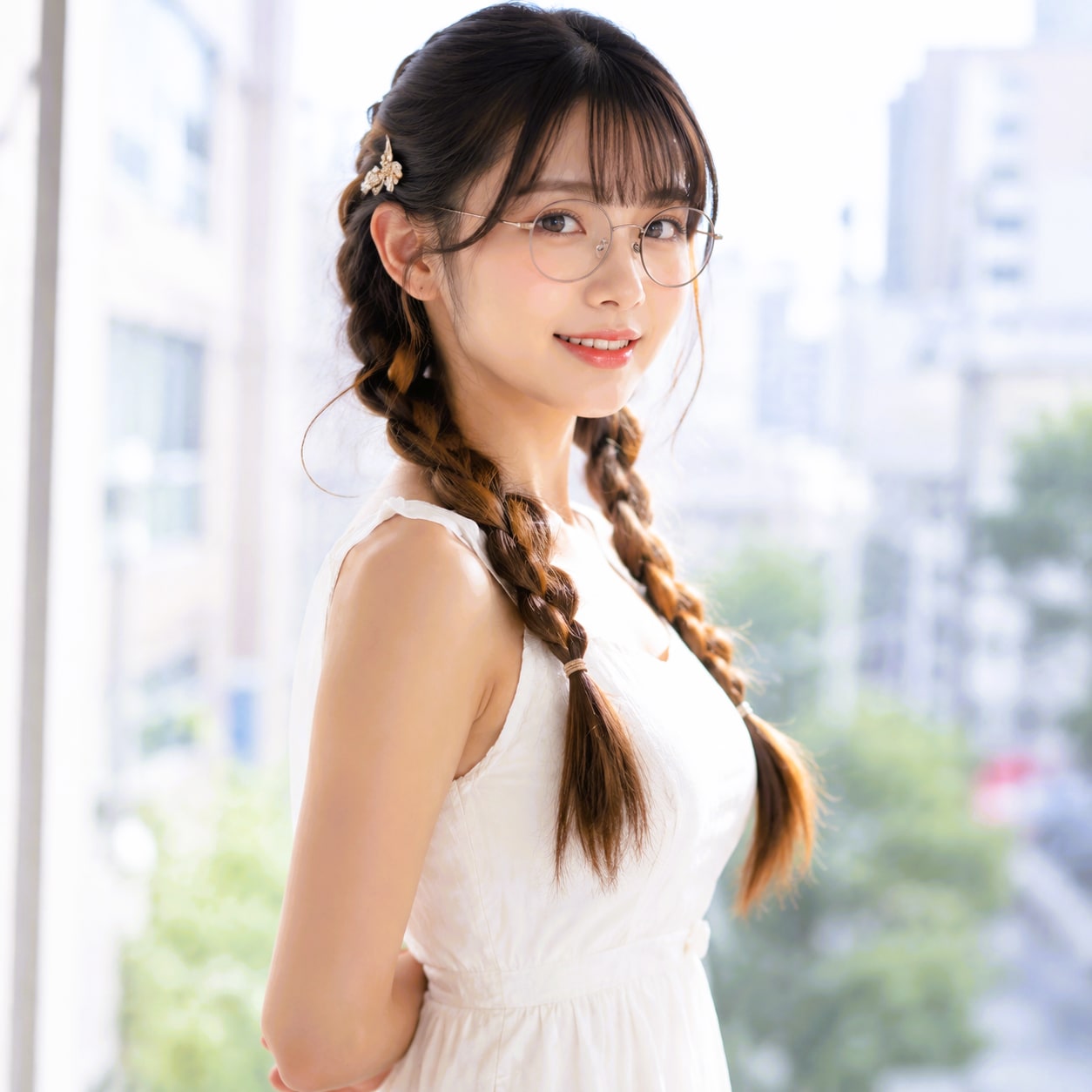 私の三つ編みどうですか？