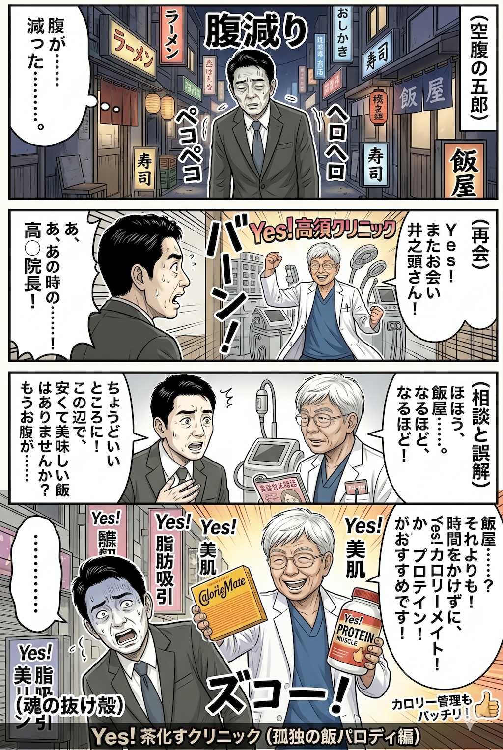【56000いいね記念】孤独のグルメごっこナツミ&帰ってきた頑張れ高〇院長〜五郎再び編