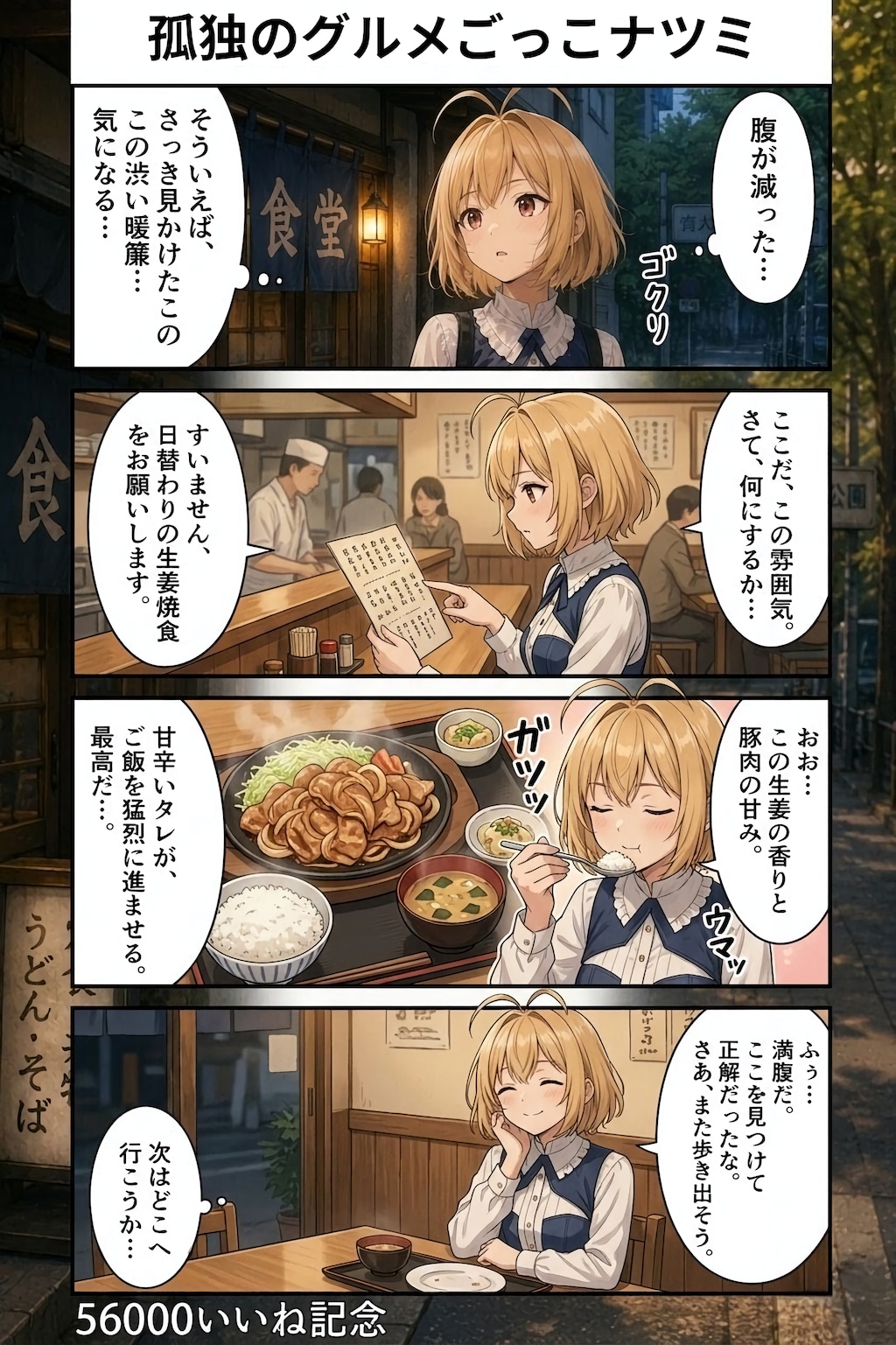 【56000いいね記念】孤独のグルメごっこナツミ&帰ってきた頑張れ高〇院長〜五郎再び編