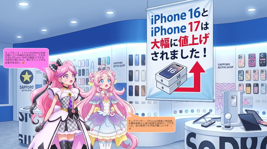 キッスとアンサー、スマホ価格に一喜一憂する_