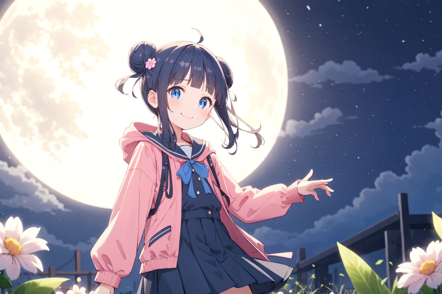 お月見おだんごちゃんの🌕🍡🍡🍡✨ | の人気AIイラスト・グラビア