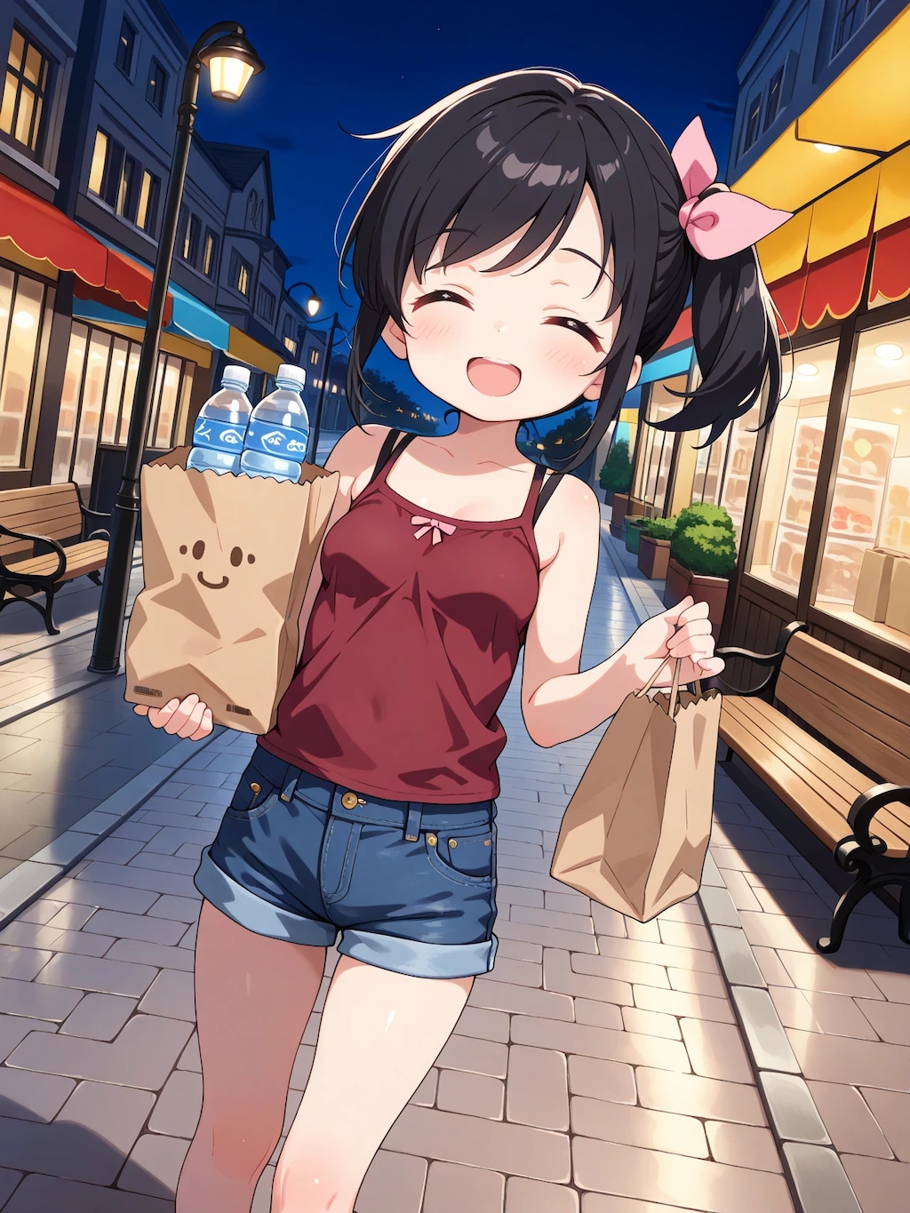 買い物帰り2