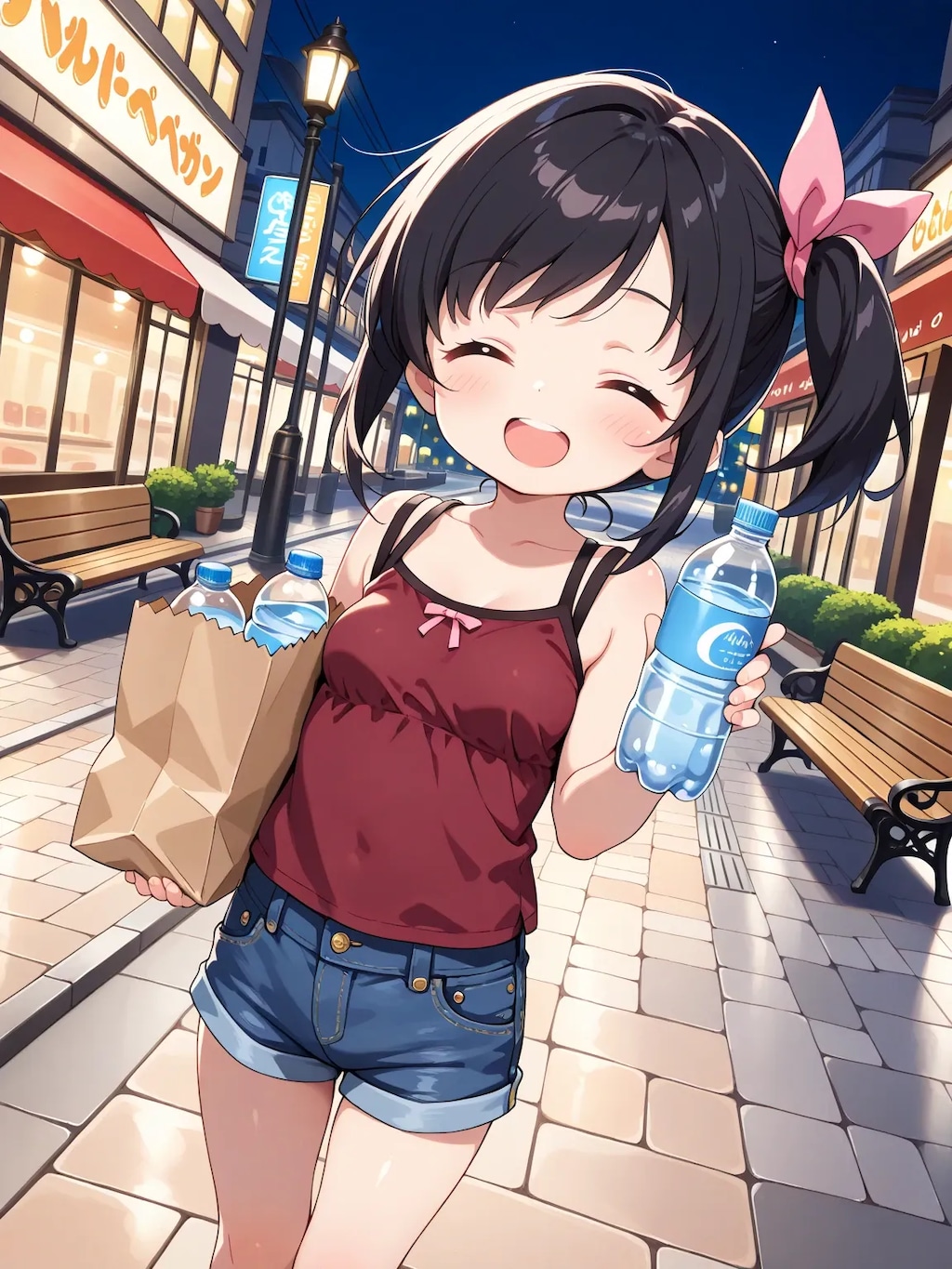買い物帰り2