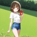 原っぱを歩く 2枚目