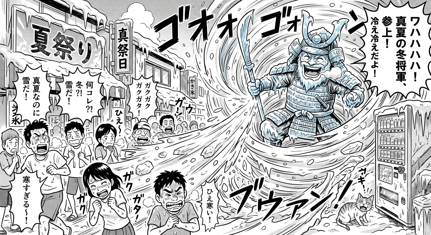真夏の冬将軍襲来
