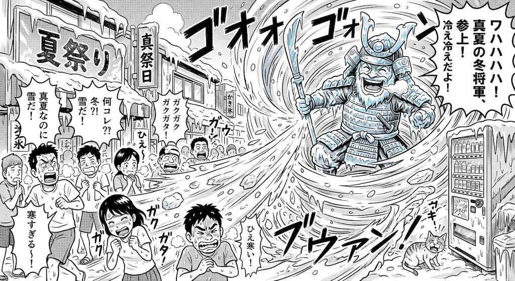 真夏の冬将軍襲来