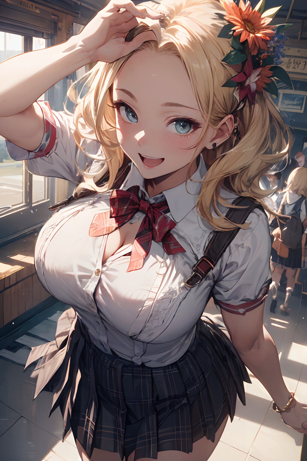 花を乗せるとだいたいギャルっぽくなる