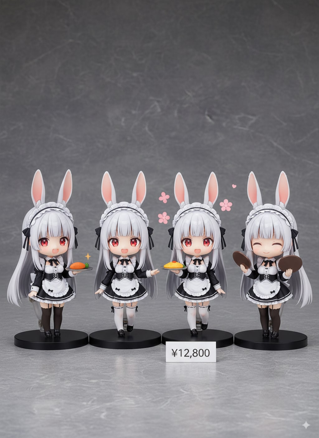 うさ耳メイドちびきゃらフィギュア４体セット