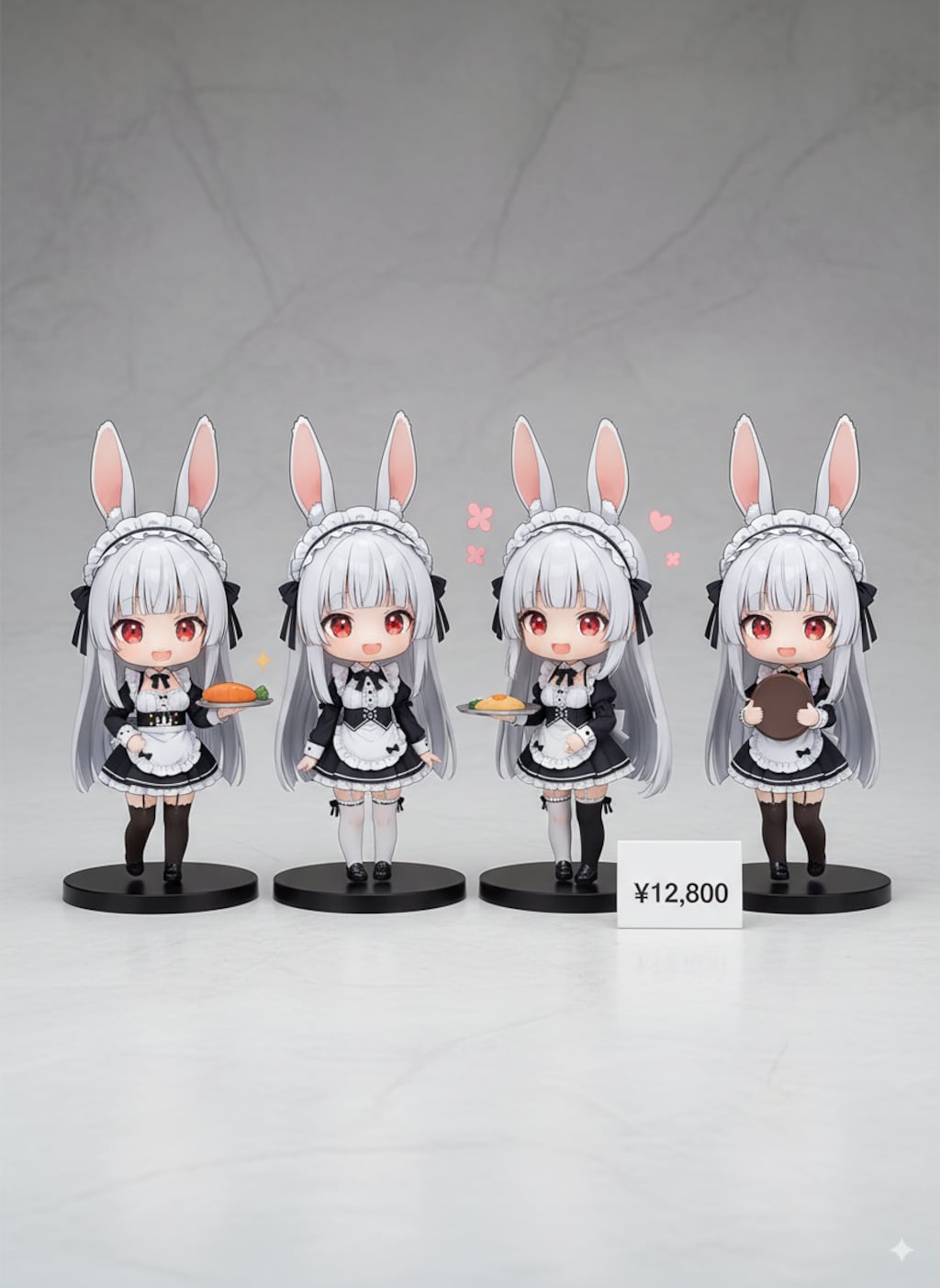 うさ耳メイドちびきゃらフィギュア４体セット