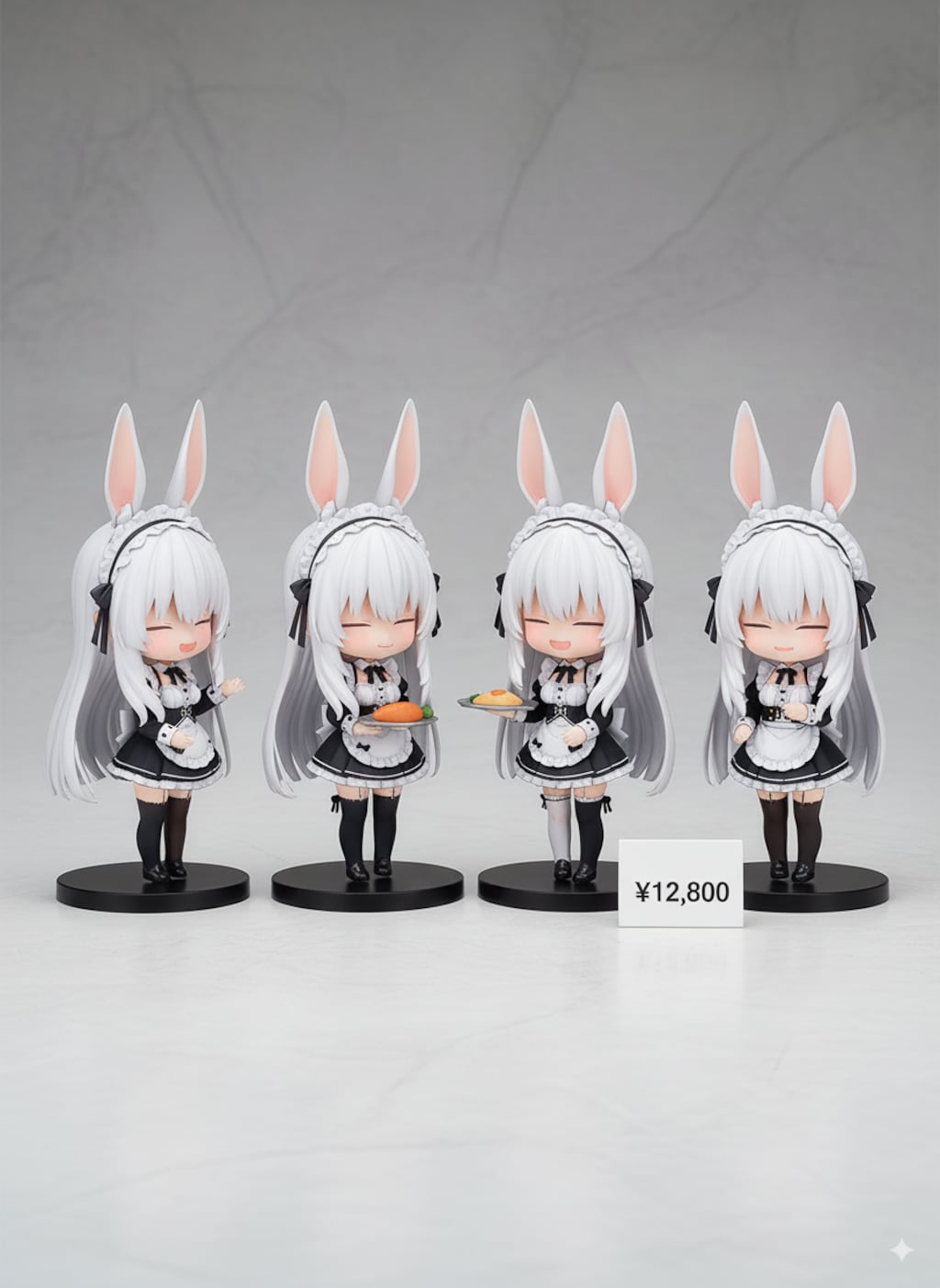 うさ耳メイドちびきゃらフィギュア４体セット