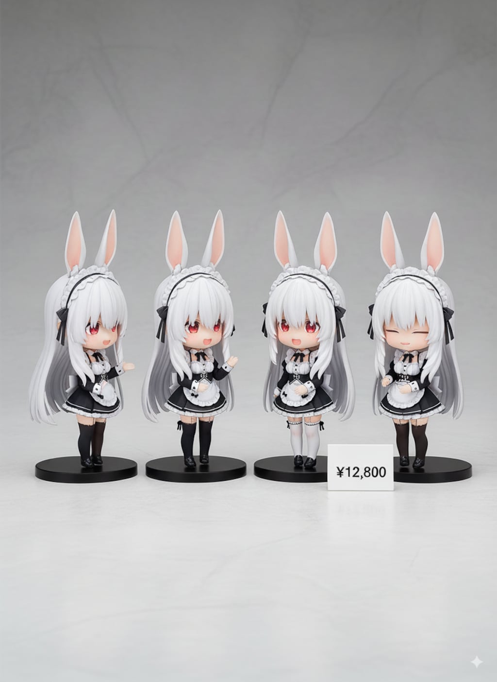 うさ耳メイドちびきゃらフィギュア４体セット