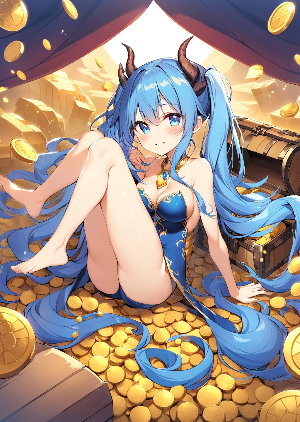 財宝を守るドラゴンちゃん