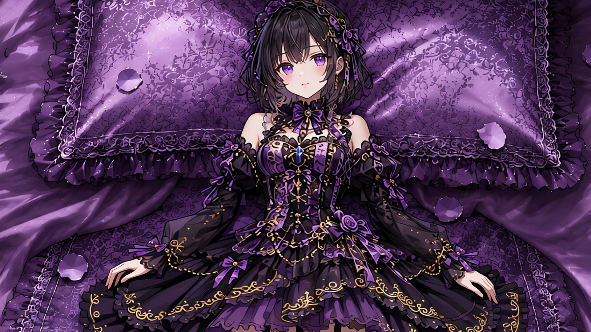 黒髪少女とドレス　その2