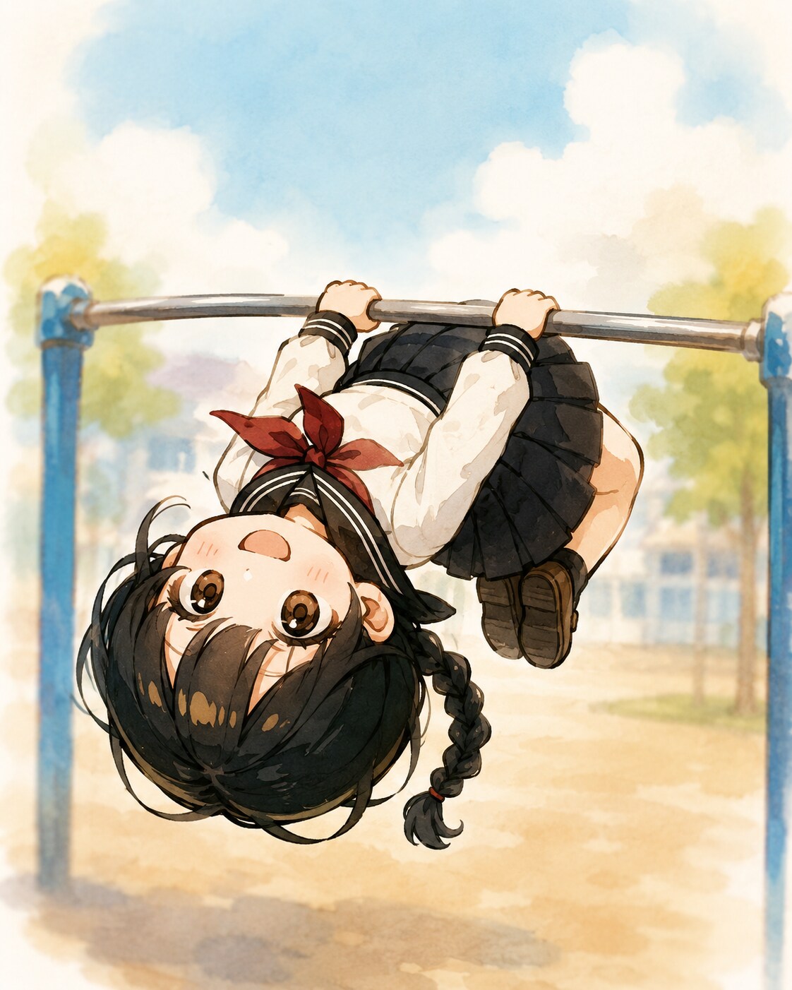 逆上がり、わ、制服だった | の人気AIイラスト・グラビア