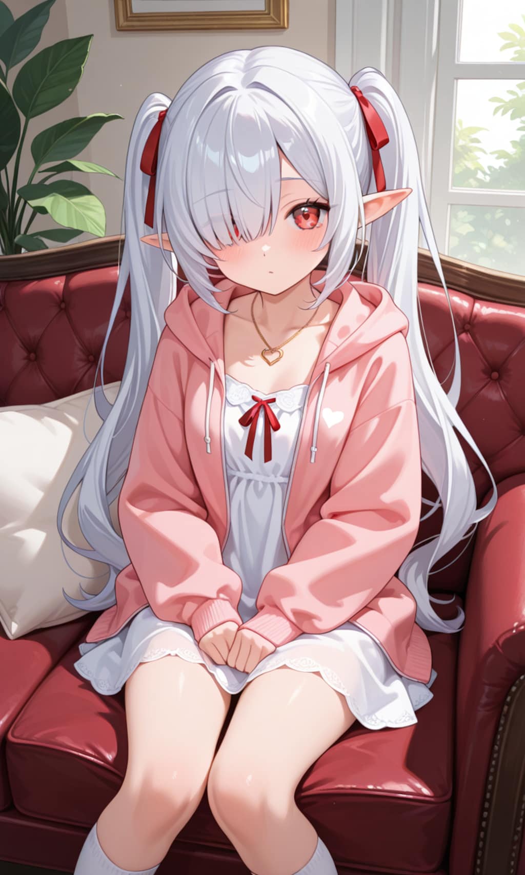 座っているシロネさん