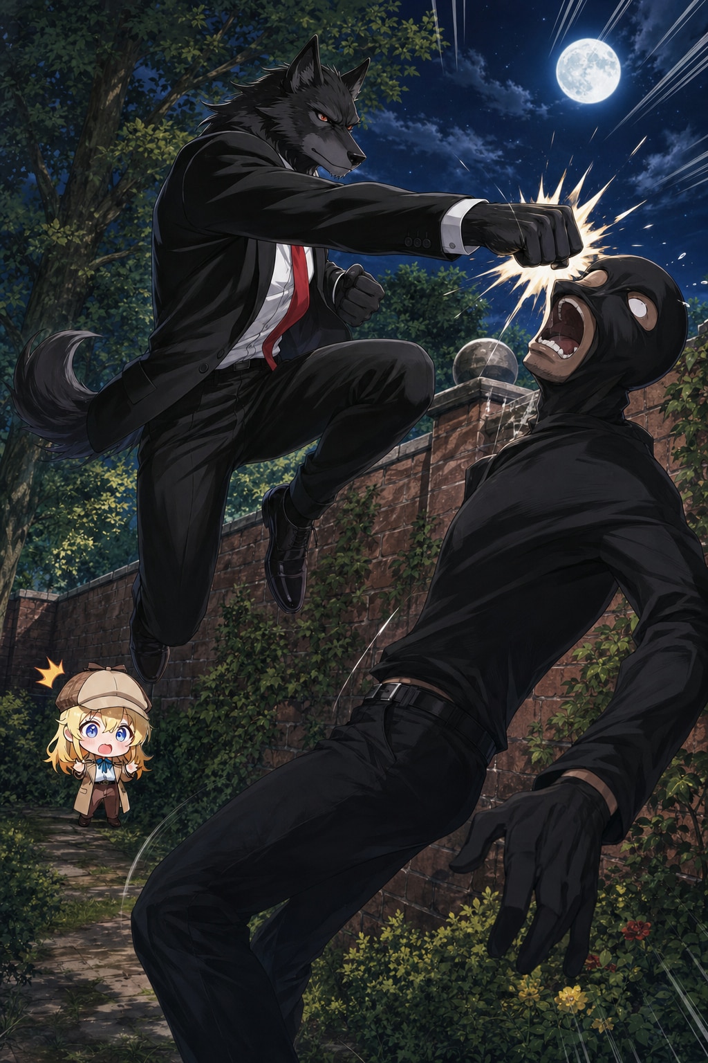 #垂直上りジャンプパンチ企画(ウルフ君)