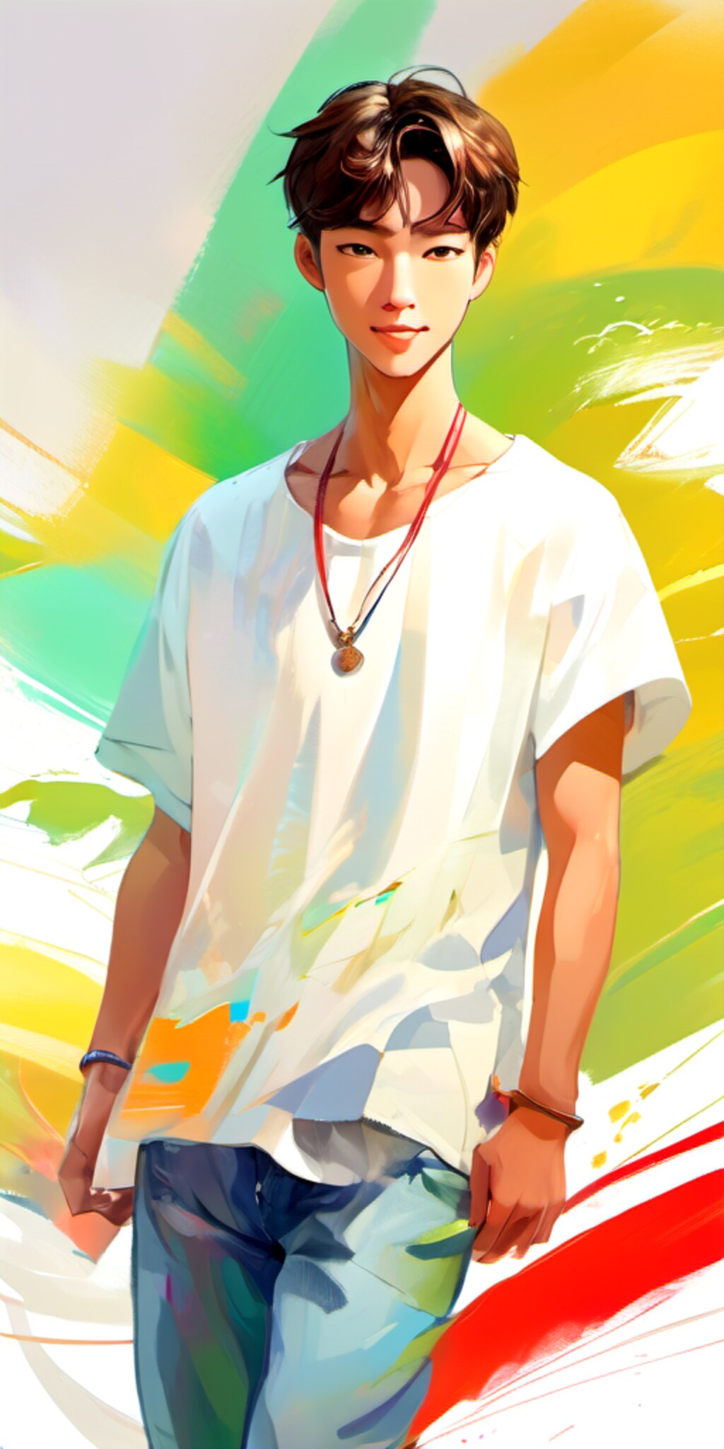 Tシャツ着たイケメン男子（アニメ）５