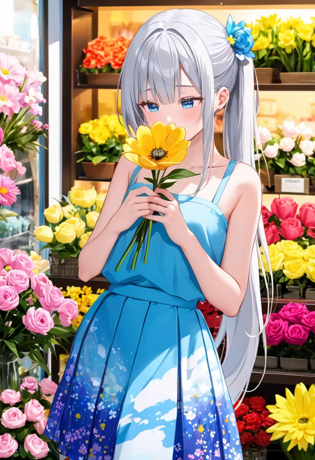 瑪瑙ちゃんのお出かけ（花屋）