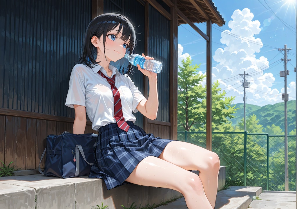 練習帰りの夏