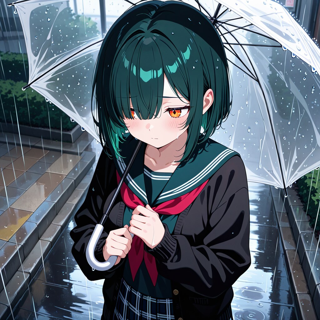 雨音で聞こえなかった