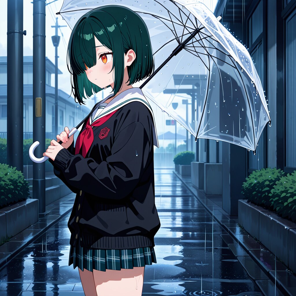 雨音で聞こえなかった
