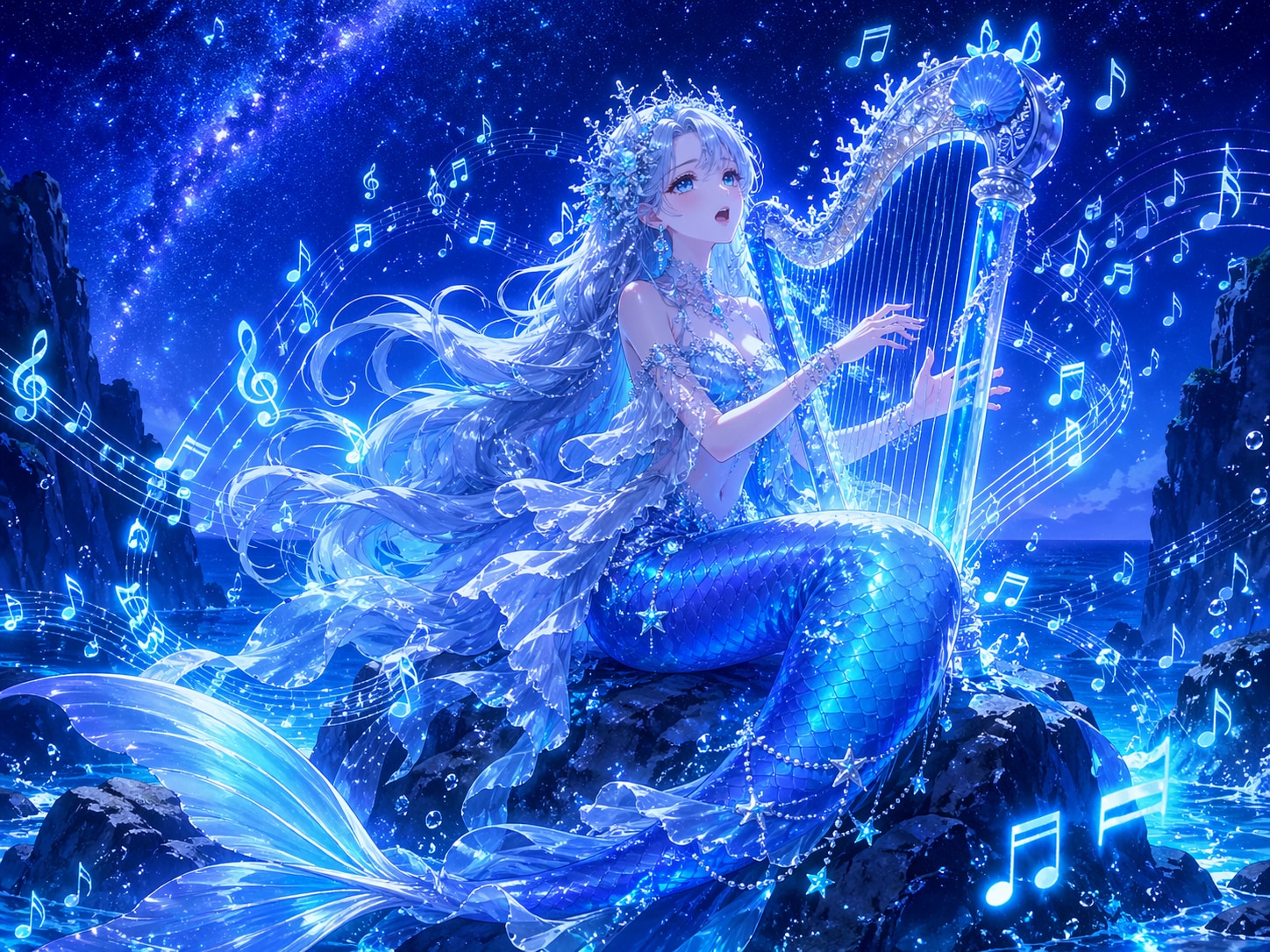 唄うマーメイド | の人気AIイラスト・グラビア