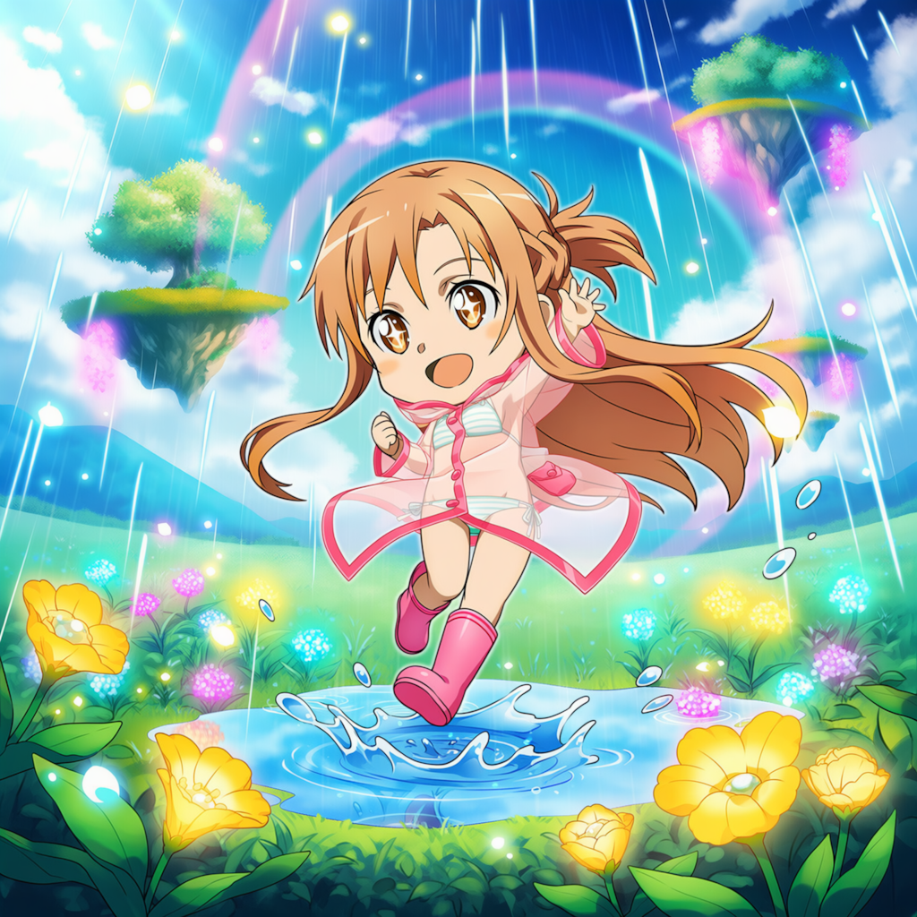 水たまりジャンプ