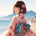 振り返り美人 4枚目