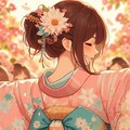 振り返り美人 5枚目