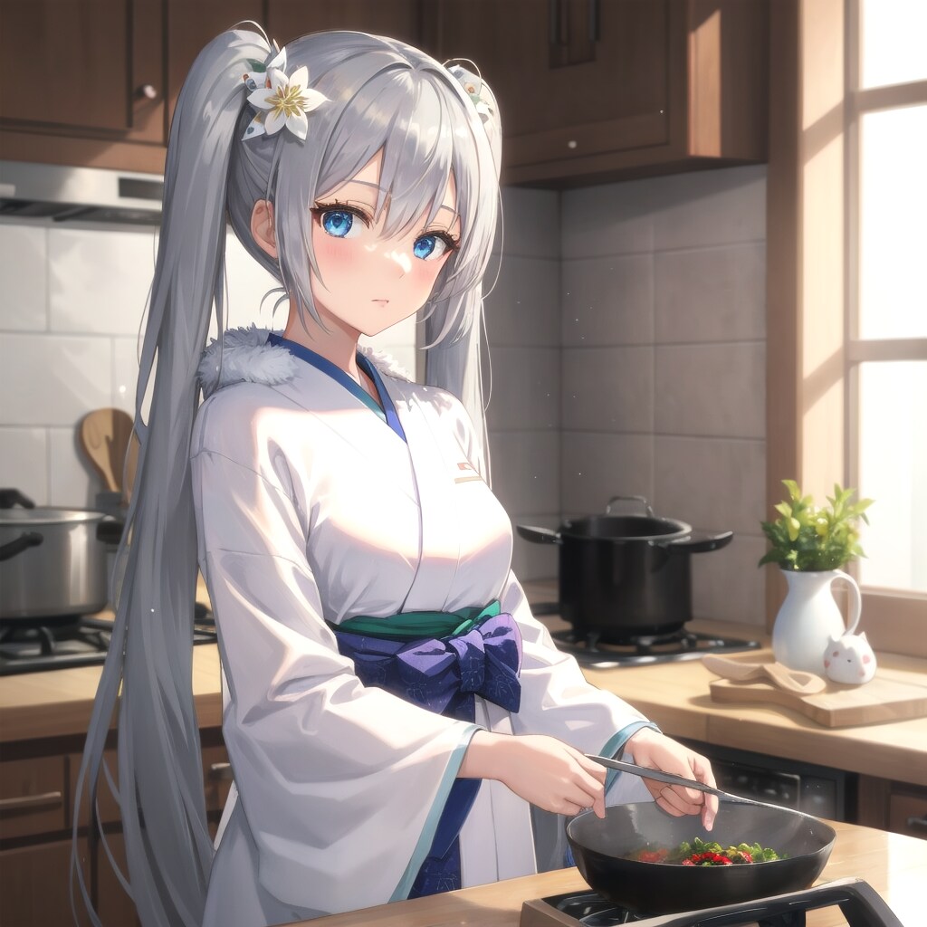 雪女さん料理中