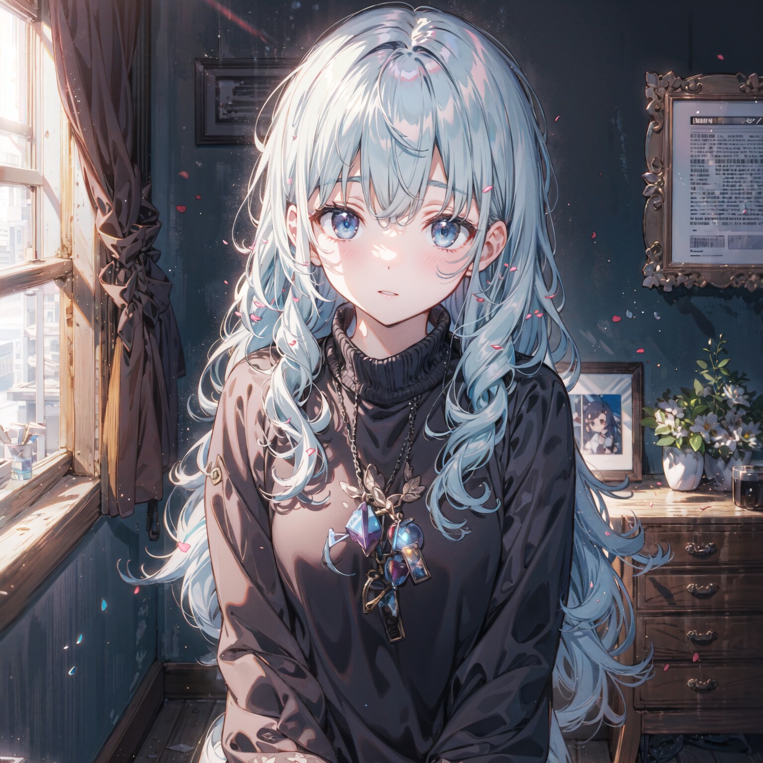 蒼のセーター