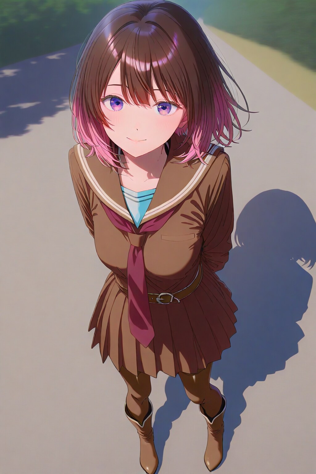 チョコレート色のセーラー服をBUTTERに描かせてみました | の人気AIイラスト・グラビア