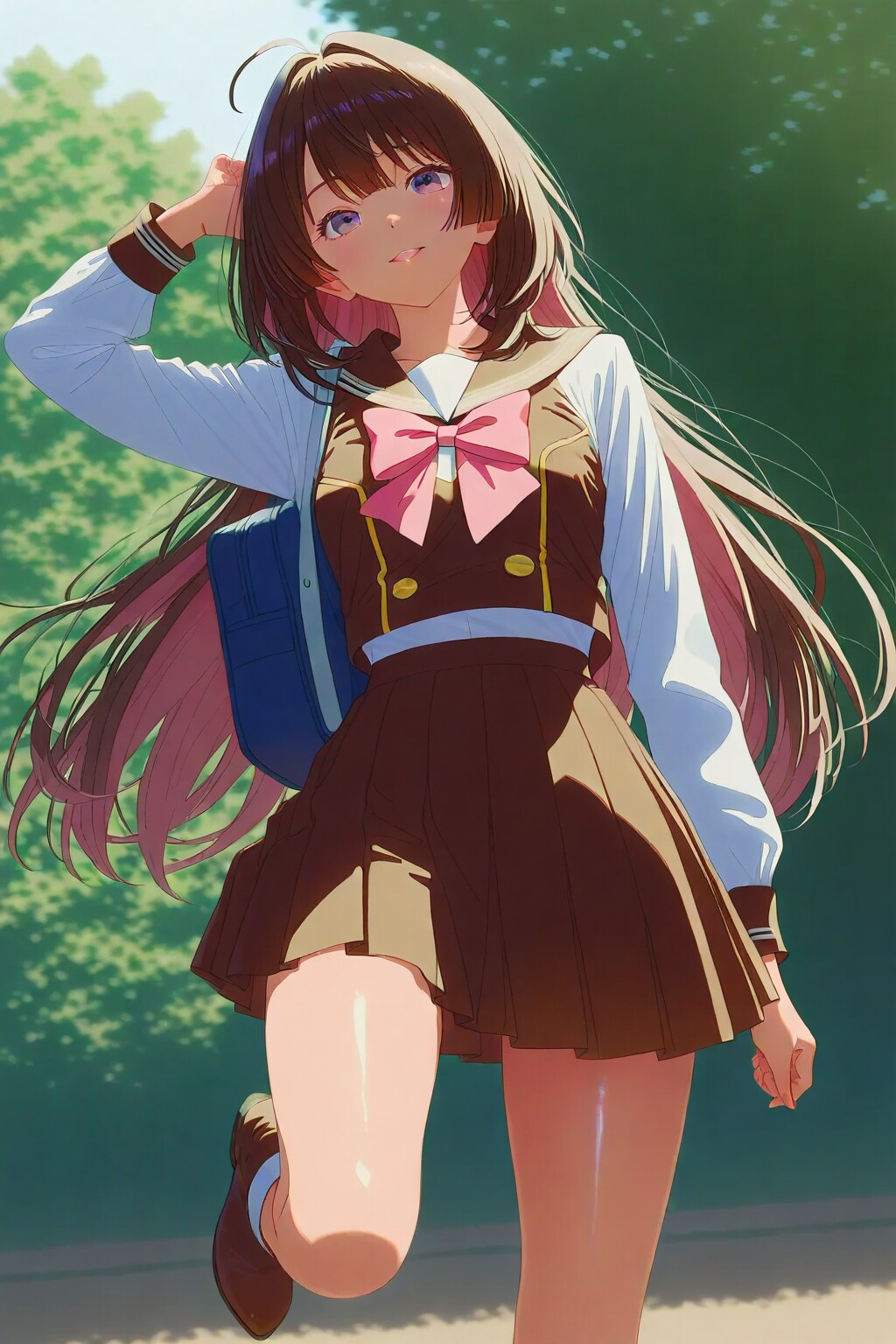 チョコレート色のセーラー服をBUTTERに描かせてみました