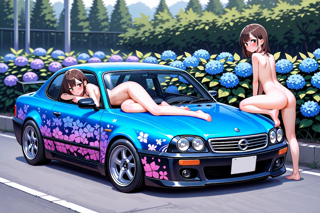 紫陽花痛車♡