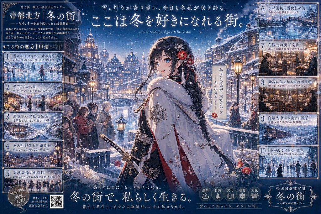 【旧】白銀に冬花が咲き誇る『冬ノ街』