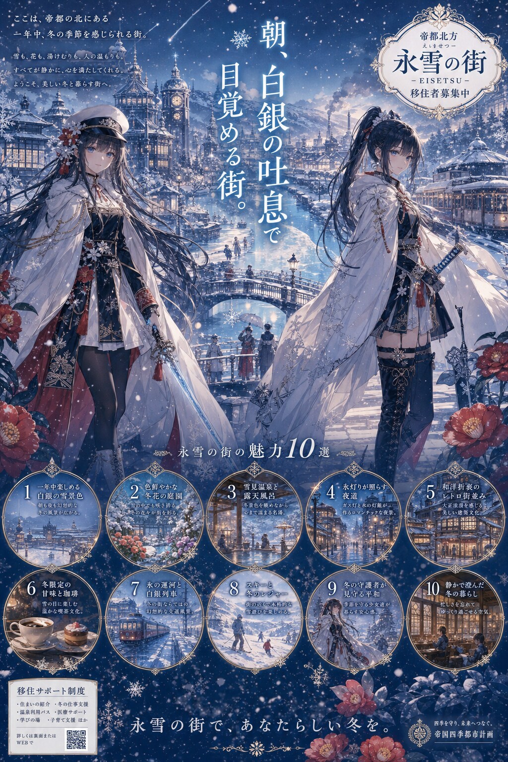 【旧】白銀に冬花が咲き誇る『冬ノ街』