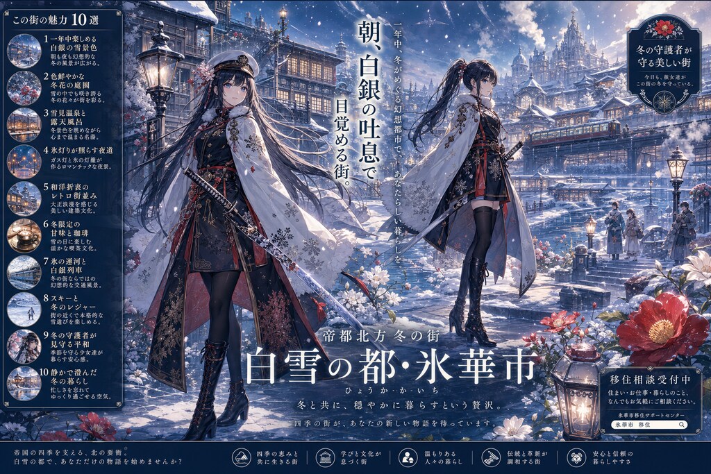 【旧】白銀に冬花が咲き誇る『冬ノ街』