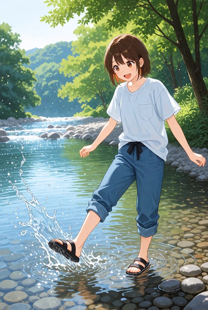 川遊び