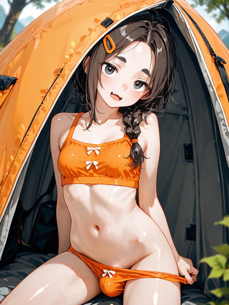 キャンプ場で「テント」を張る
