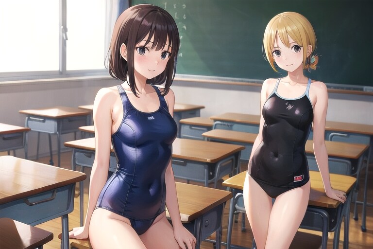 スクール水着女子中学生