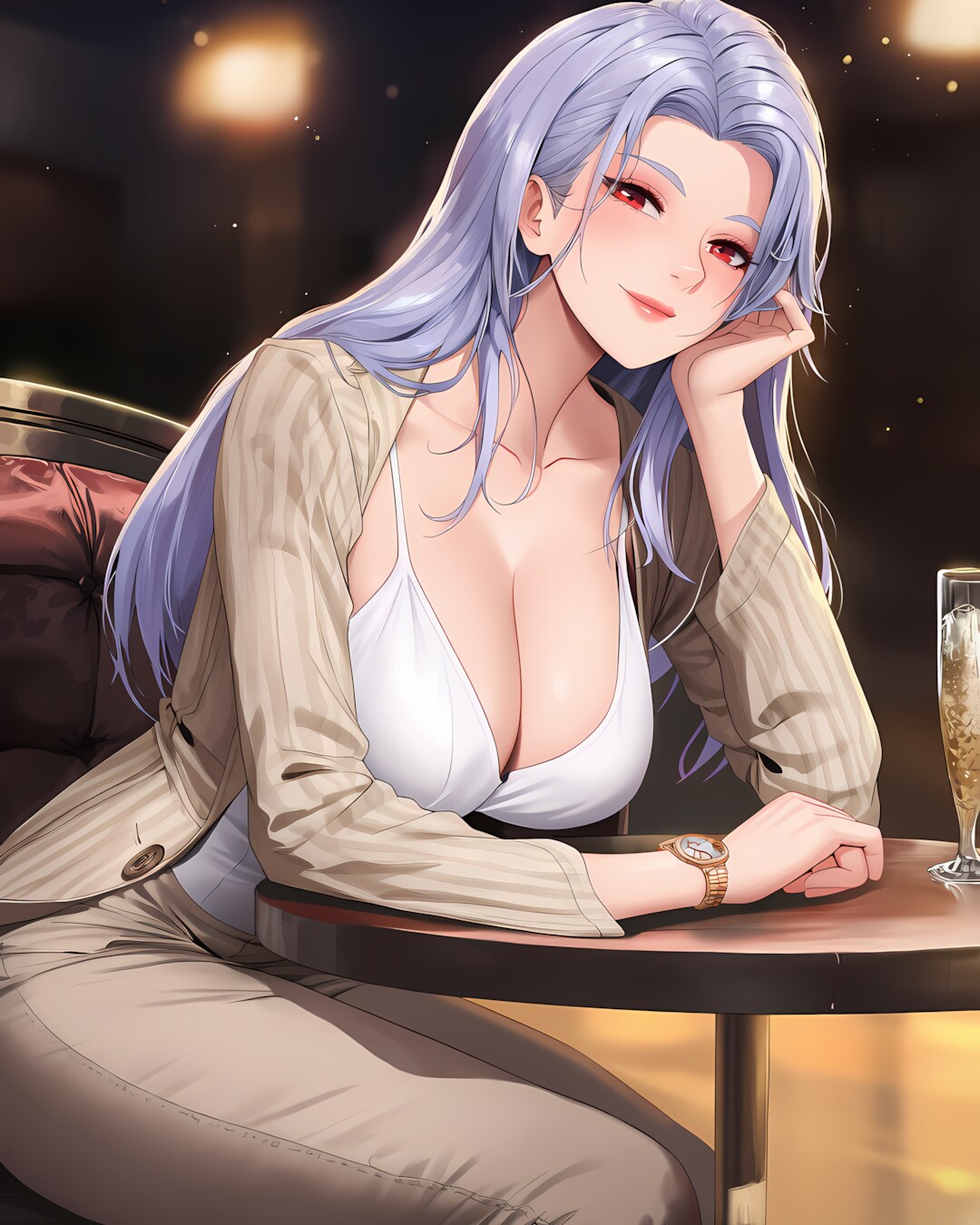 🥂大人の余裕…ミレナとリネンジャケットの夜✨