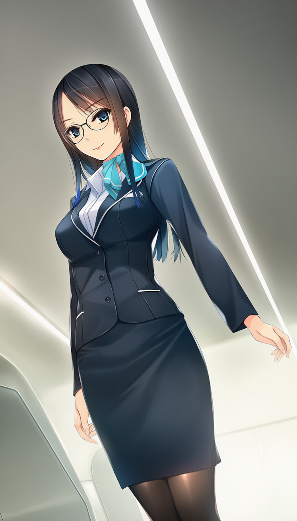 【NovelAI Diffusion V4.5 Curated】cabin attendant