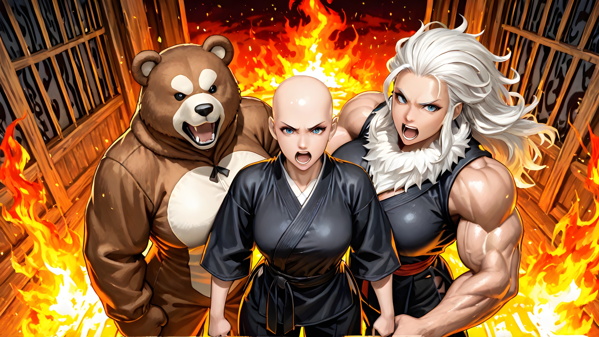 傭兵団ベアクロウ　女体化完了！（NA3XL） | の人気AIイラスト・グラビア