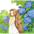 紫陽花とナナリー 4枚目