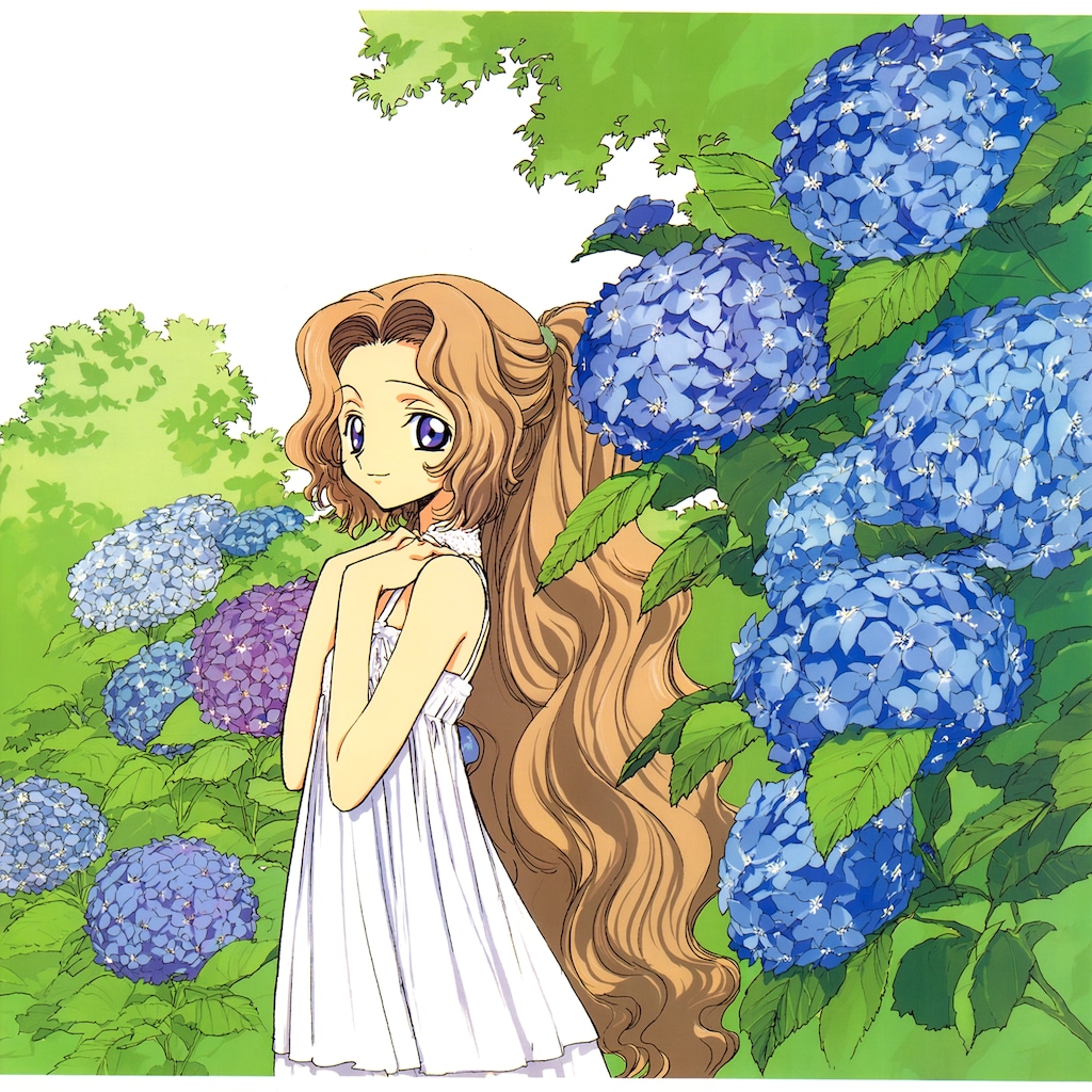 紫陽花とナナリー