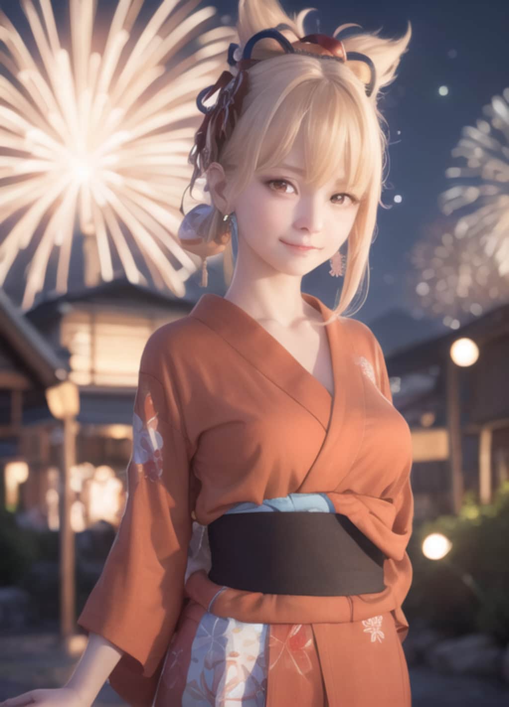 宵宮と花火デート